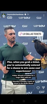 Bryson DeChambeau ( via Bryson DeChambeau' Instagram story )